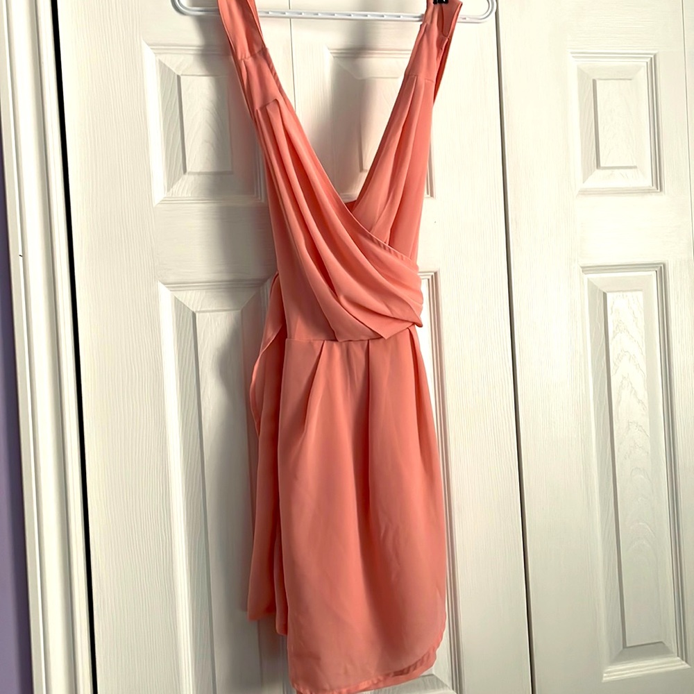 Cal’s blush/coral dress